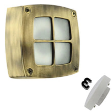 Messina LED Brass Bulkhead Wall Sconce Outdoor Indoor lamp Light Nautical Marine Wall lamp Industrial Vintage Light GX53 (Antique Brass) - BrooTzo