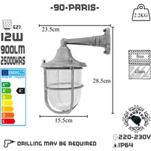 Paris LED Brass Bulkhead Wall Outdoor Waterproof lamp Light Nautical Marine Boat Wall lamp Industrial Vintage Light E27(Brass) - BrooTzo