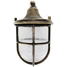 Paris LED Brass Bulkhead Wall Sconce Outdoor Indoor lamp Light Nautical Marine Wall lamp Industrial Vintage Light E27 (Antique Brass) - BrooTzo