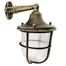Paris LED Brass Bulkhead Wall Sconce Outdoor Indoor lamp Light Nautical Marine Wall lamp Industrial Vintage Light E27 (Antique Brass) - BrooTzo